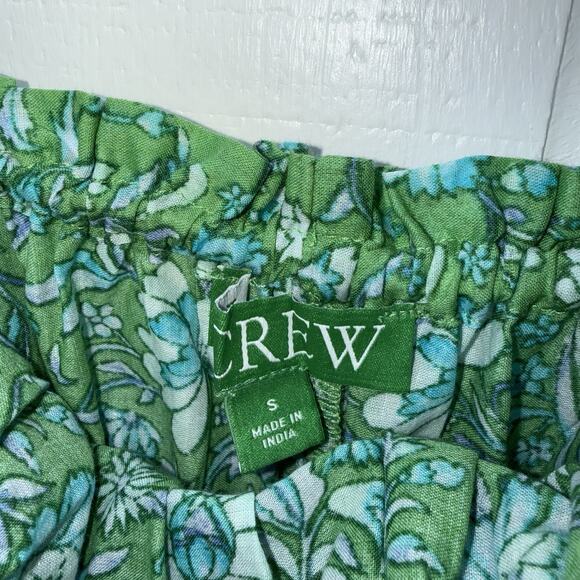 J. Crew Women’s Tie Front Voile Cover Up Midi Dress Marigold Blooms Green Size S - Picture 6 of 7